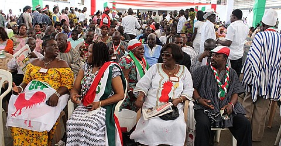 CPP's Akosua Frimpomaa Sarpong with some party supporters