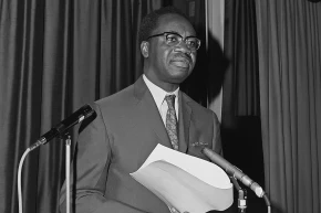 Kofi Abrefa Busia at a conference